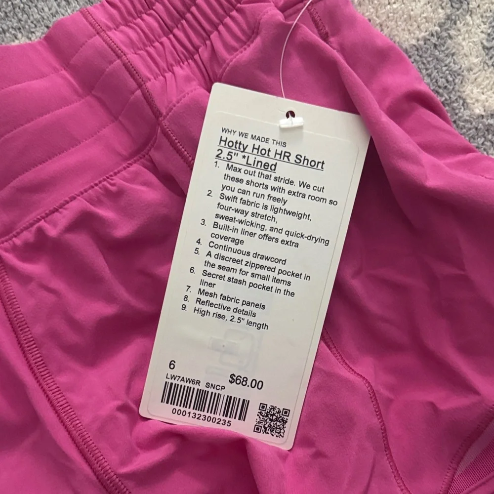 Lululemon Athletica Vibrant Pink Athletic Shorts - Picture 2 of 3